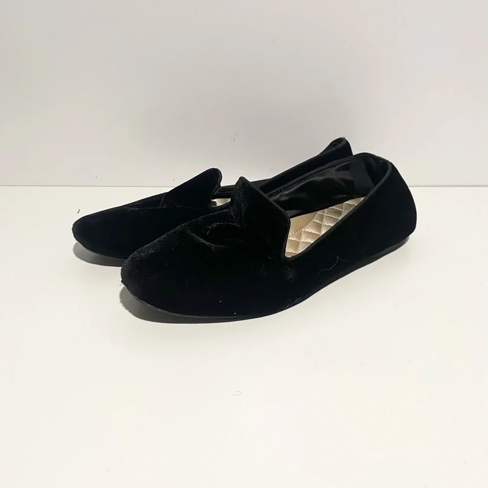 Birdies Black Slip-On Flats The Starling” Black Velvet Flats Womens - Picture 4 of 9